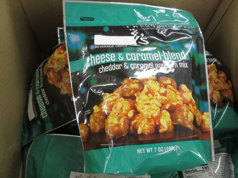 lot 261 image: Case of 12-7 oz Bags Cheese & Caram...