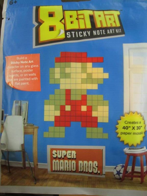 lot 264 image: Box of Mario Bros 8 Bit Sticky Note...