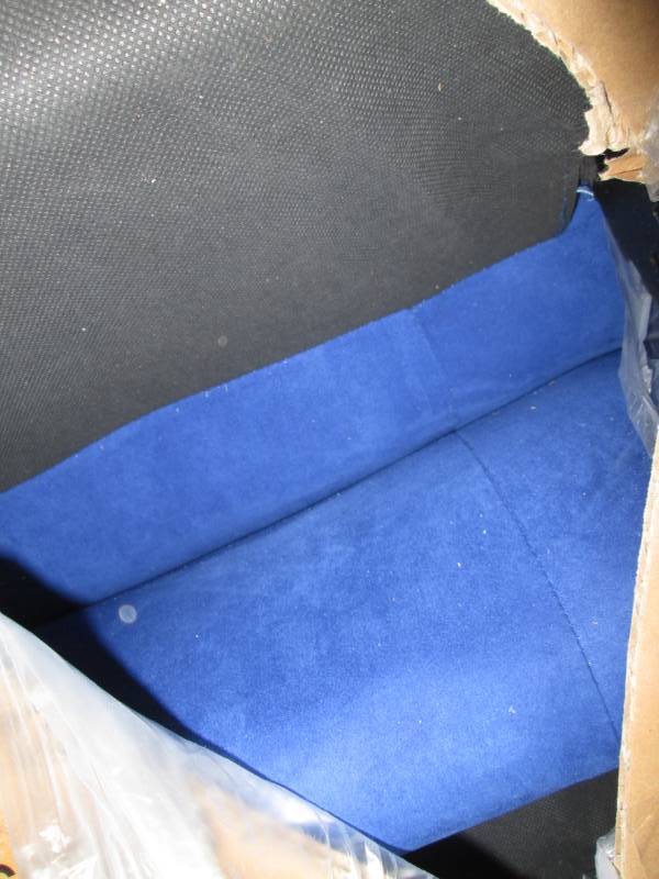 lot 2 image: Rocking Massage Recliner in Blue sh...