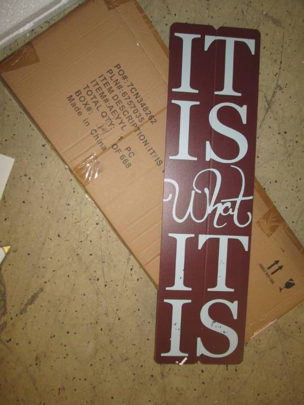 lot 7 image: It Is What It Is Wall Plaque ...