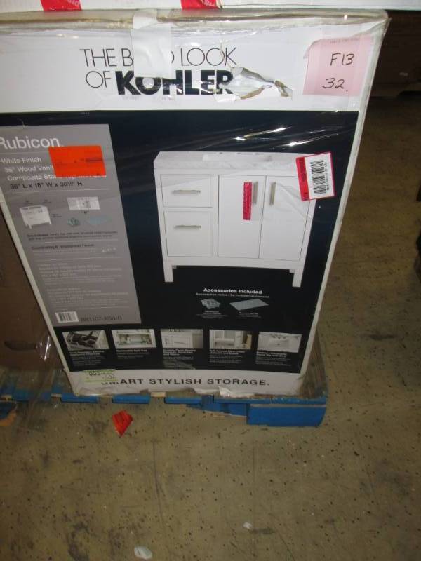 lot 32 image: Kohler Rubicon 36 in. Bath Vanity S...