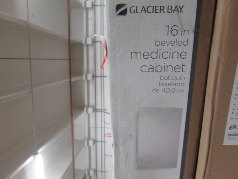 lot 45 image: White Medicine Cabinet open box 15....