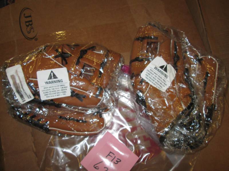 lot 62 image: 2 Kid Baseball Gloves...