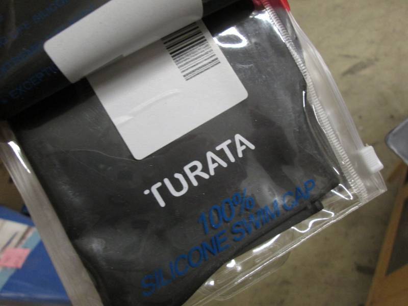 lot 71 image: 5 Tourata Black Swim Caps...