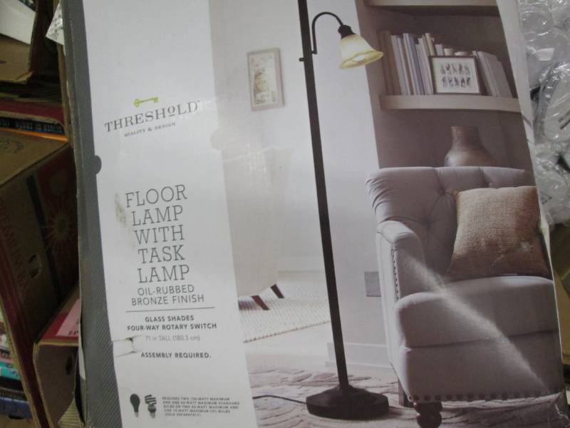 lot 82 image: Threshold Floor Lamp with Task Lamp...