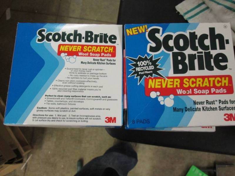 lot 155 image: 5- 8pk Scotch-Brite Never Scratch S...