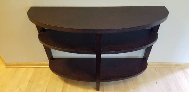 lot 26 image: Stylish Demilune Library Entry Table