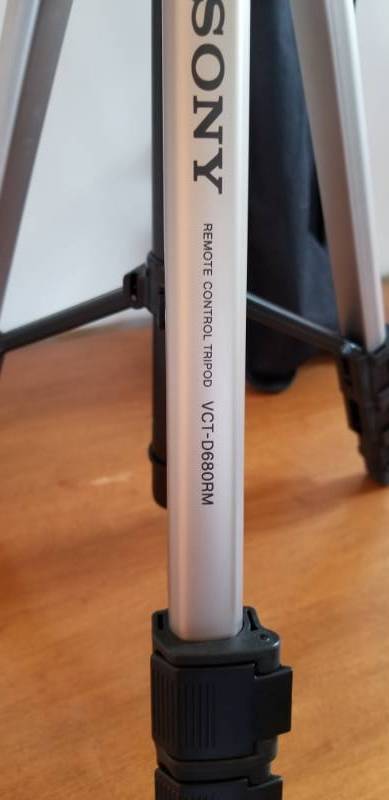 lot 82 image: Sony VCT-D680RM Tripod with Remote Controller on Handle