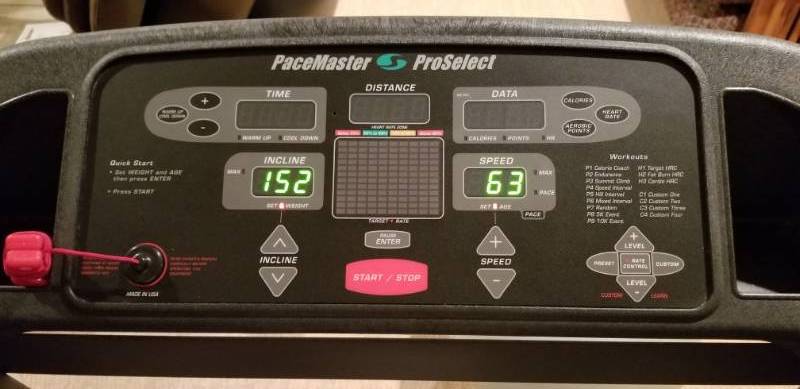 Pacemaster outlet proselect treadmill