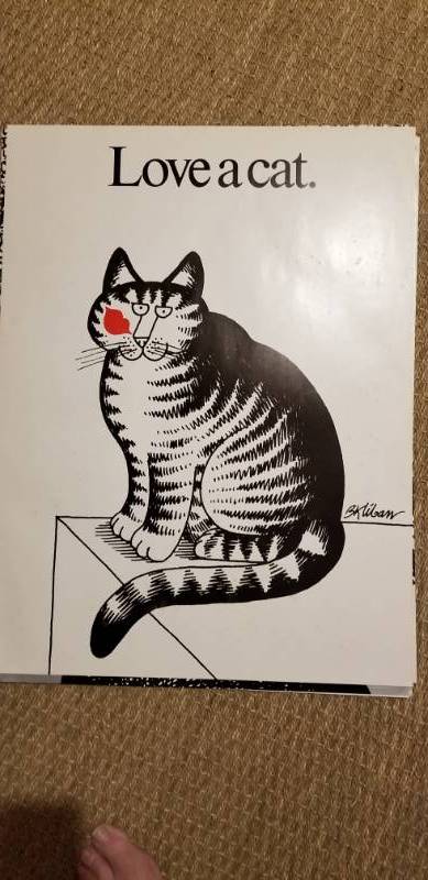 lot 47 image: B.Kliban 1977 Set of 6 Cat Posters in the Original Envelope