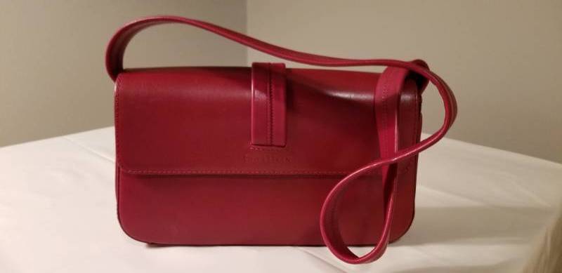 lot 53 image: Cole Haan Red Leather Shoulder Handbag - Like New