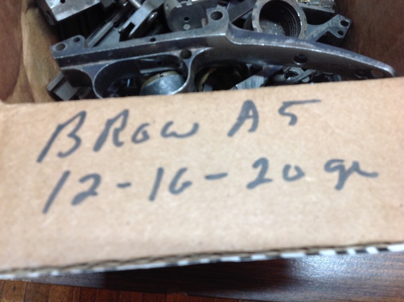 lot 36 image: Browning A5 12,16 & 20 Gauge Parts