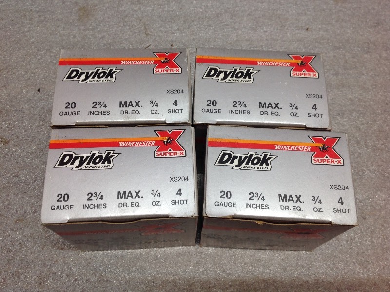 lot 38 image: 4 Boxes Winchester 20 Gauge Shotgun Shells