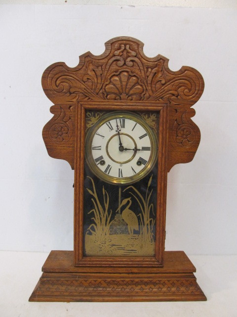 lot 35 image: Working Vintage SESSIONS Gingerbread Kitchen Clock