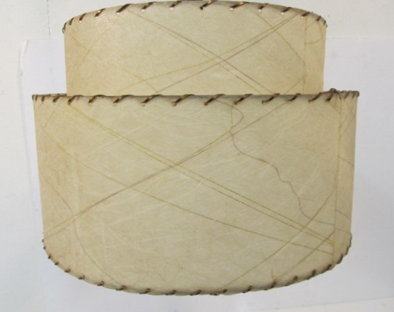 lot 60 image: Mid Century 2-Tiered Fiberglass Lamp Shade