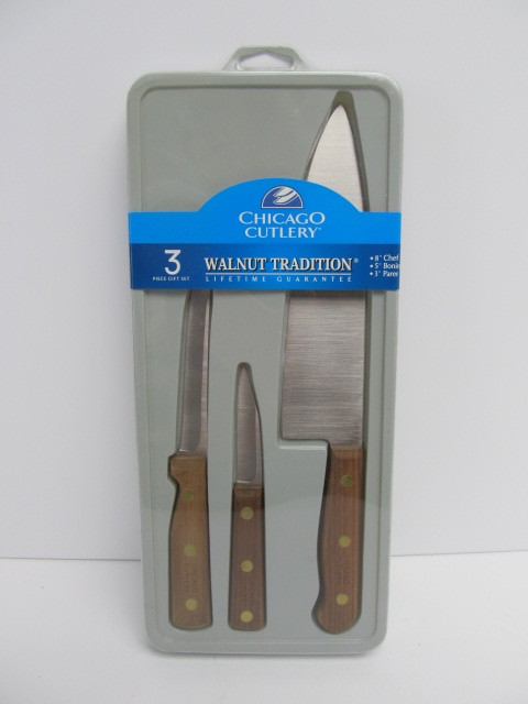 lot 149 image: Brand New Chicago Cutlery Walnut Handle Knife Set