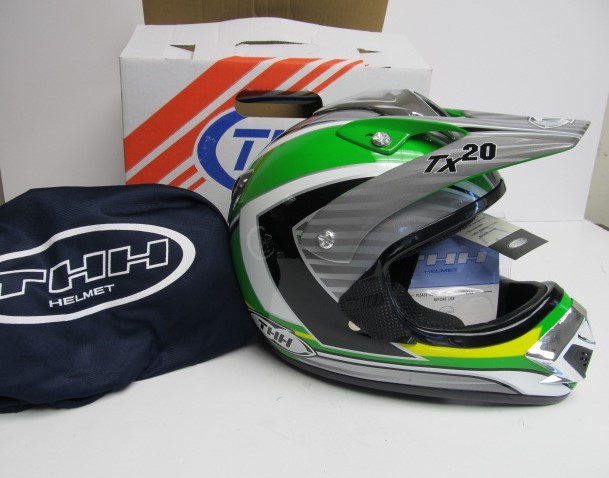 lot 170 image: BRAND NEW Dirt Bike Racing Helmet by Snell - Size Youth Medium