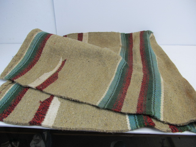 lot 181 image: Vintage Wool Southwestern Saddle Blanket