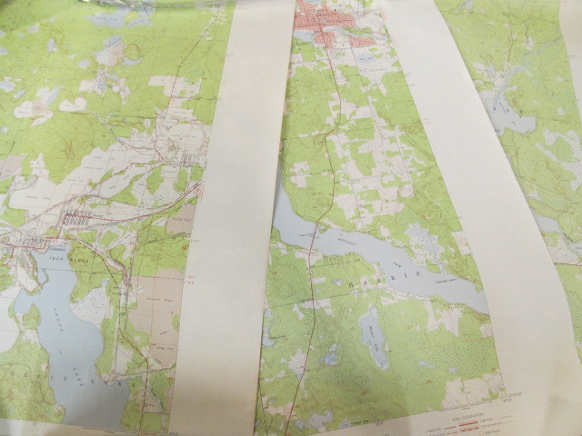 lot 210 image: 3 Vintage 1950s Minnesota Overhead Aerial Lake Maps