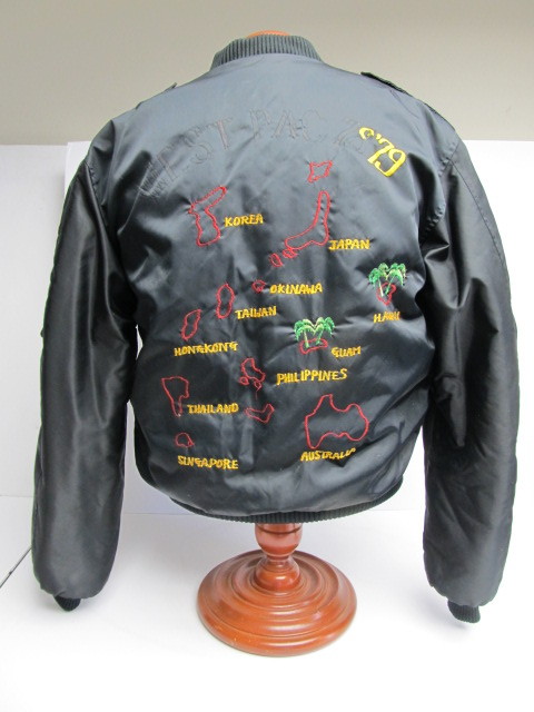 lot 193 image: Vintage 1979 WEST PAC Embroidered Military Jacket - Size Medium
