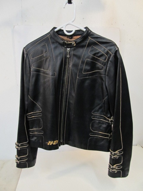 lot 248 image: NICE Genuine Leather HARLEY-DAVIDSON Motorcycle Jacket - Ladies Size L