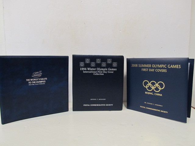 lot 252 image: 3 FULL Albums of First Day Covers Featuring The Olympics