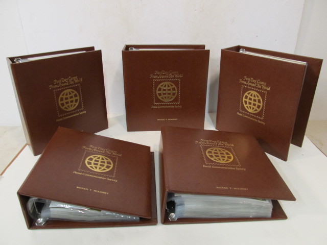 lot 257 image: 5 FULL Albums of Featuring First Day Covers From Around The World