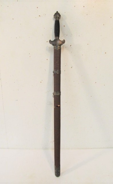lot 239 image: Decorative Sword wLeather Sheath