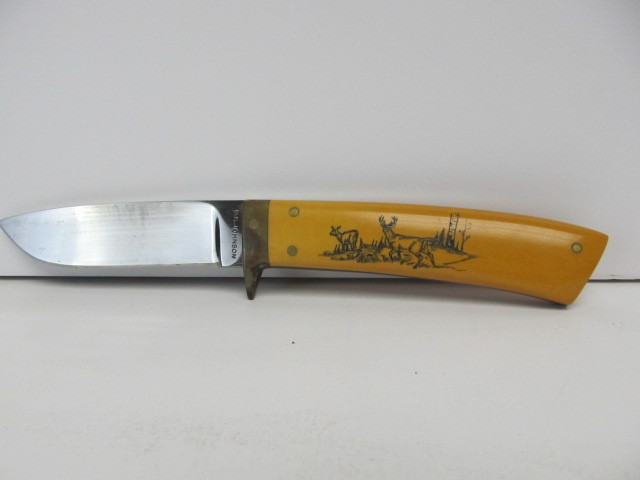 lot 3 image: Very Nice Hand Crafted Fixed Blade Knife by MN Knife Maker R.B. Johnson