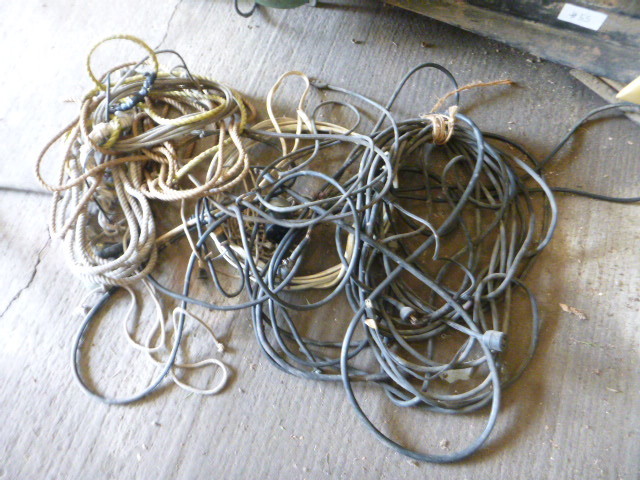 lot 108 image: Assorted Rope and Electrical Cords