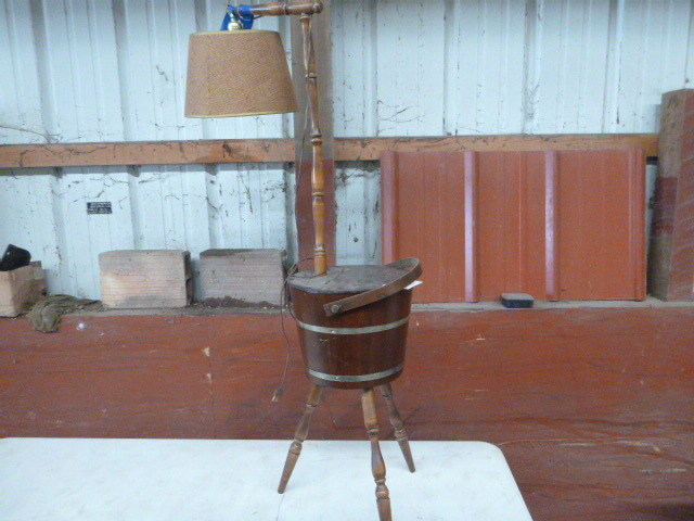 lot 234 image: Floor Lamp with Sewing Basket