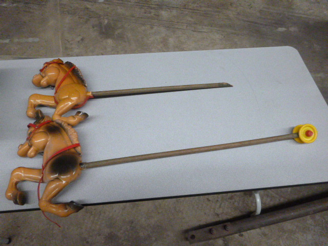 lot 295 image: 2 Vintage Stick Horses
