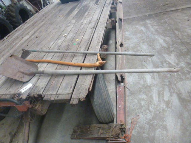 lot 339 image: Hoe, Shovel and Walking Cane