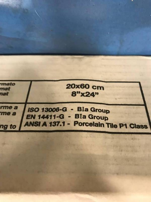 lot 2 image: 8 x 24 Grey Tile Approx 140sqft