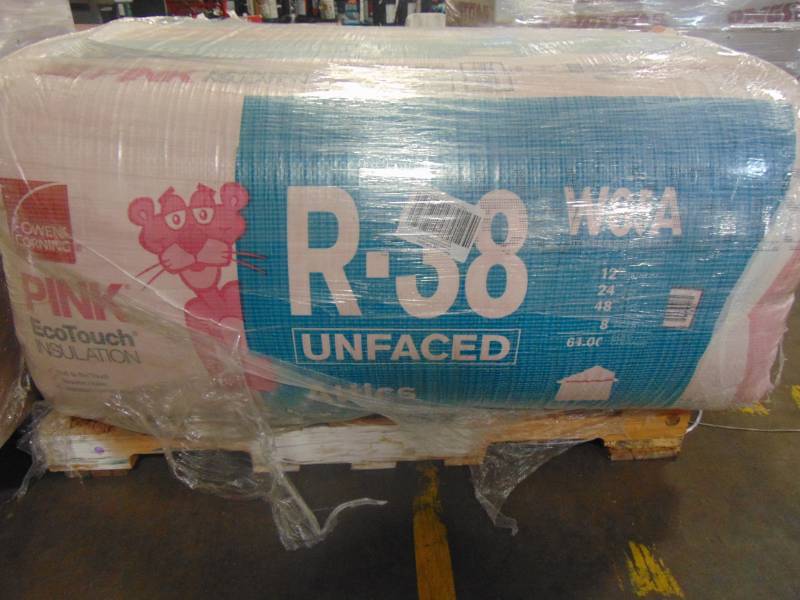 lot 545 image: Owens Corning R38 Insulation Unfaced Batts 24 in. x 48 in. BU81