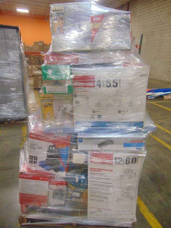lot 562 image: WHOLESALE MIXED PALLET OF RETURNS -  ENTIRE PALLET OF SHOP VACS AND MORE