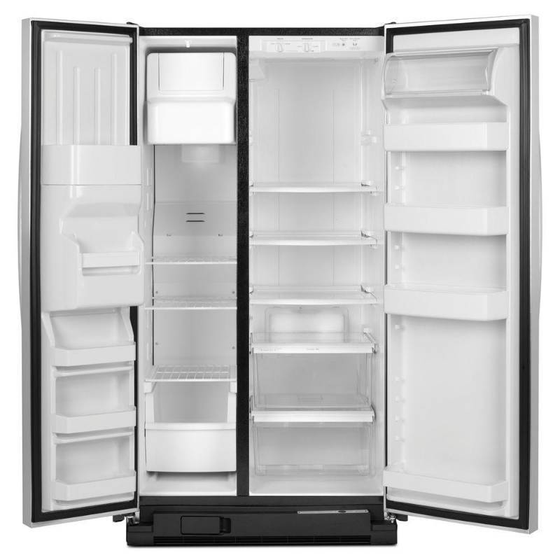 lot 583 image: Amana 24.5 cu. ft. Side by Side Refrigerator in White ASD2275BRW