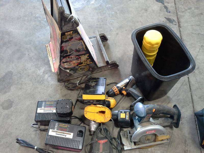 Misc. Pile Drills, Circular Saws, Cordless Batteries and Chargers, And More