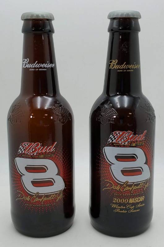 lot 33 image: Dale Earnhardt Jr. Collectible Budweiser Beer Bottles
