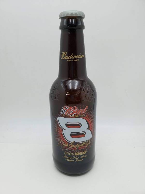 lot 34 image: Dale Earnhardt Jr. Collectible Budweiser Beer Bottle