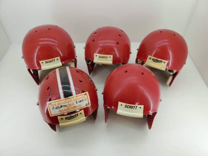 lot 63 image: Lot of (5) ND Science School Helmets