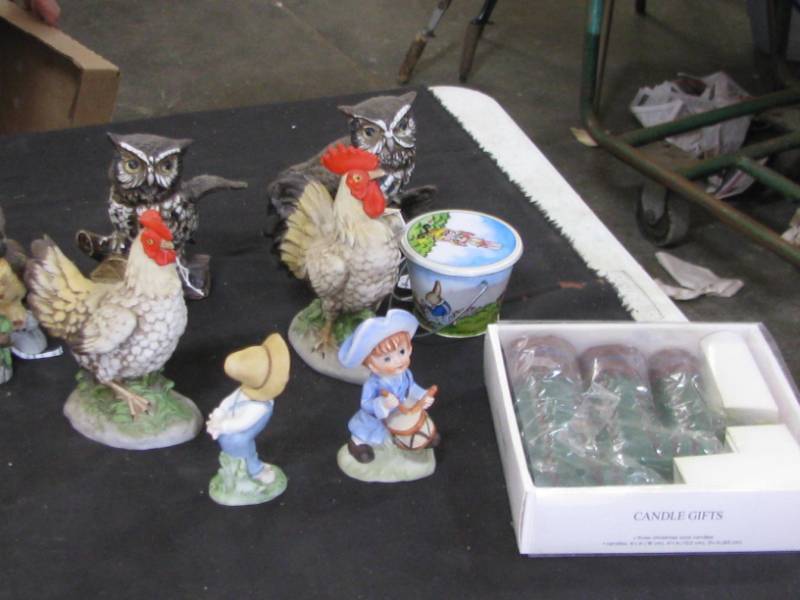Chicken & Owl Figurines