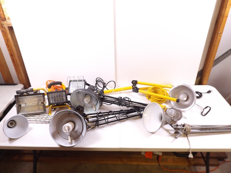 lot 35 image: Large Lot of Shop Lights and Drop Lights