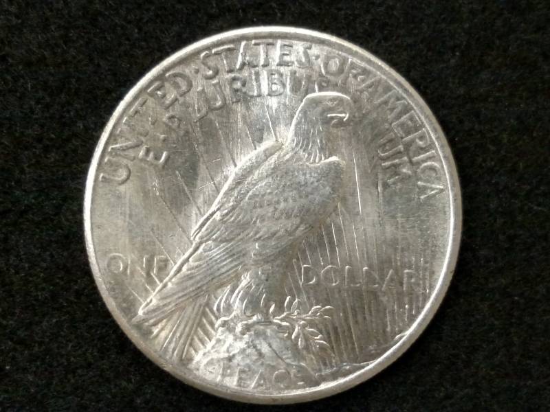 lot 100 image: 1925 High Grade Peace Silver Dollar...