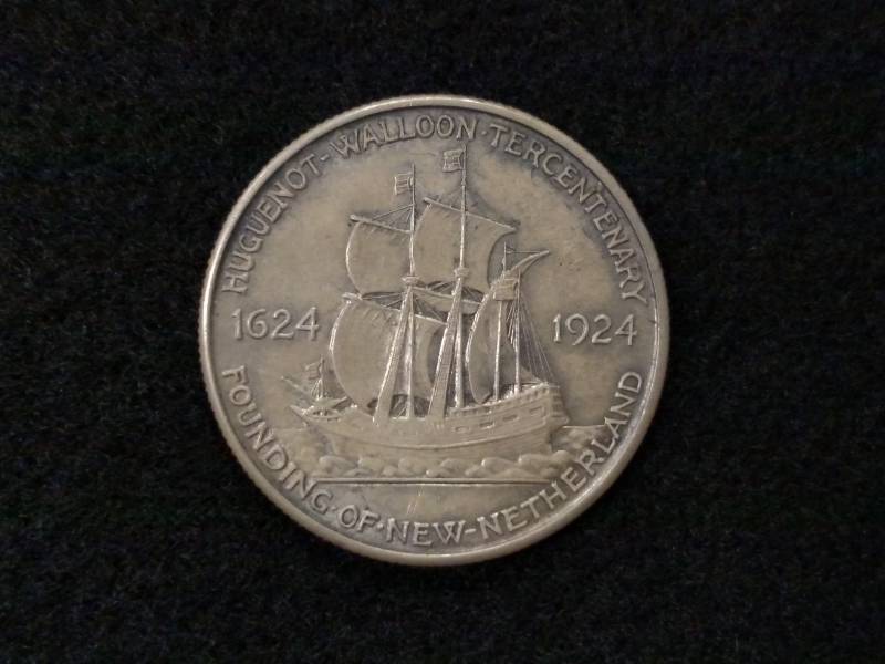 lot 119 image: 1924 Huguenot Commemorative Silver ...