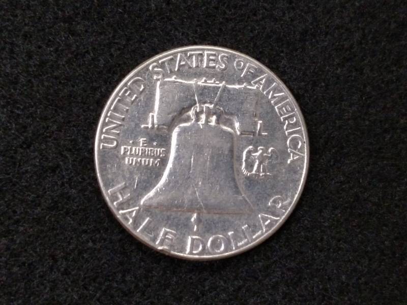 lot 124 image: 1957 Franklin Silver Half Dollar...
