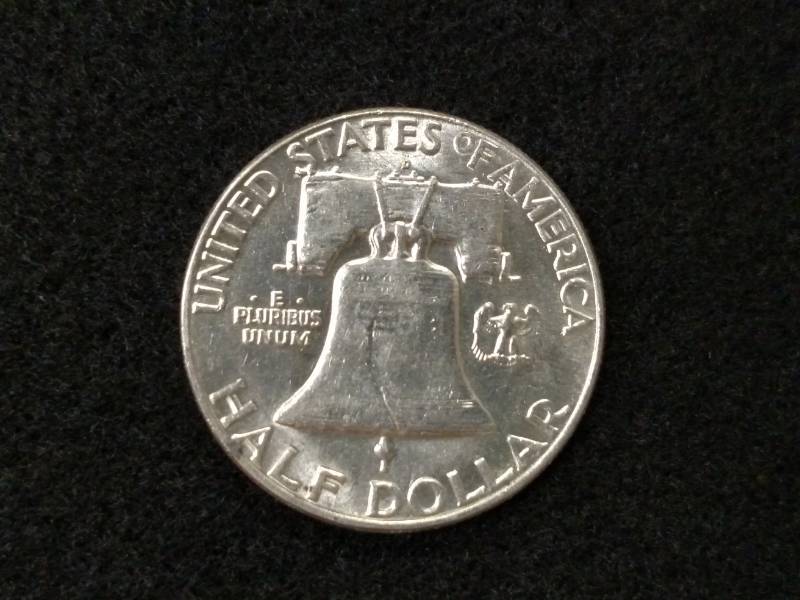 lot 126 image: 1960 Franklin Silver Half Dollar...