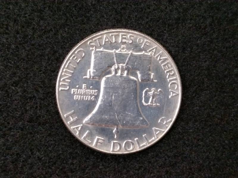 lot 130 image: 1962 D Franklin Silver Half Dollar...