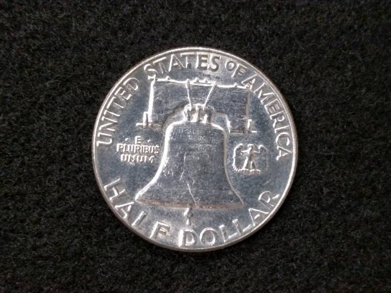 lot 131 image: 1963 Franklin Silver Half Dollar...