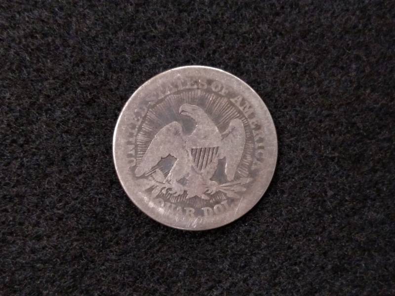 lot 135 image: 1853 Arrows & Rays Seated Liberty S...